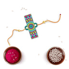Indianvibez Alphabet J Wooden Rakhi - Kids Rakhi | Grab2Buy