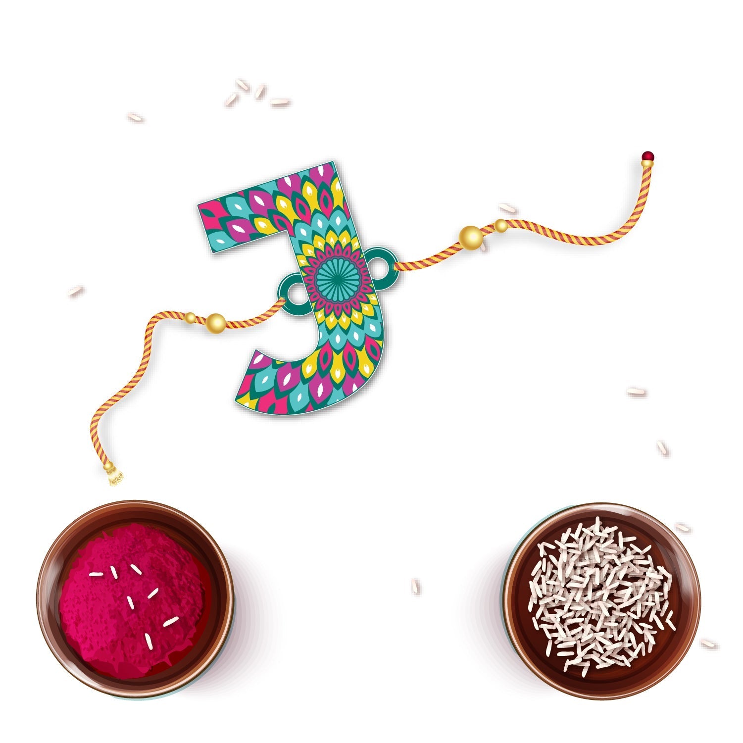 Indianvibez Alphabet J Wooden Rakhi - Kids Rakhi | Grab2Buy