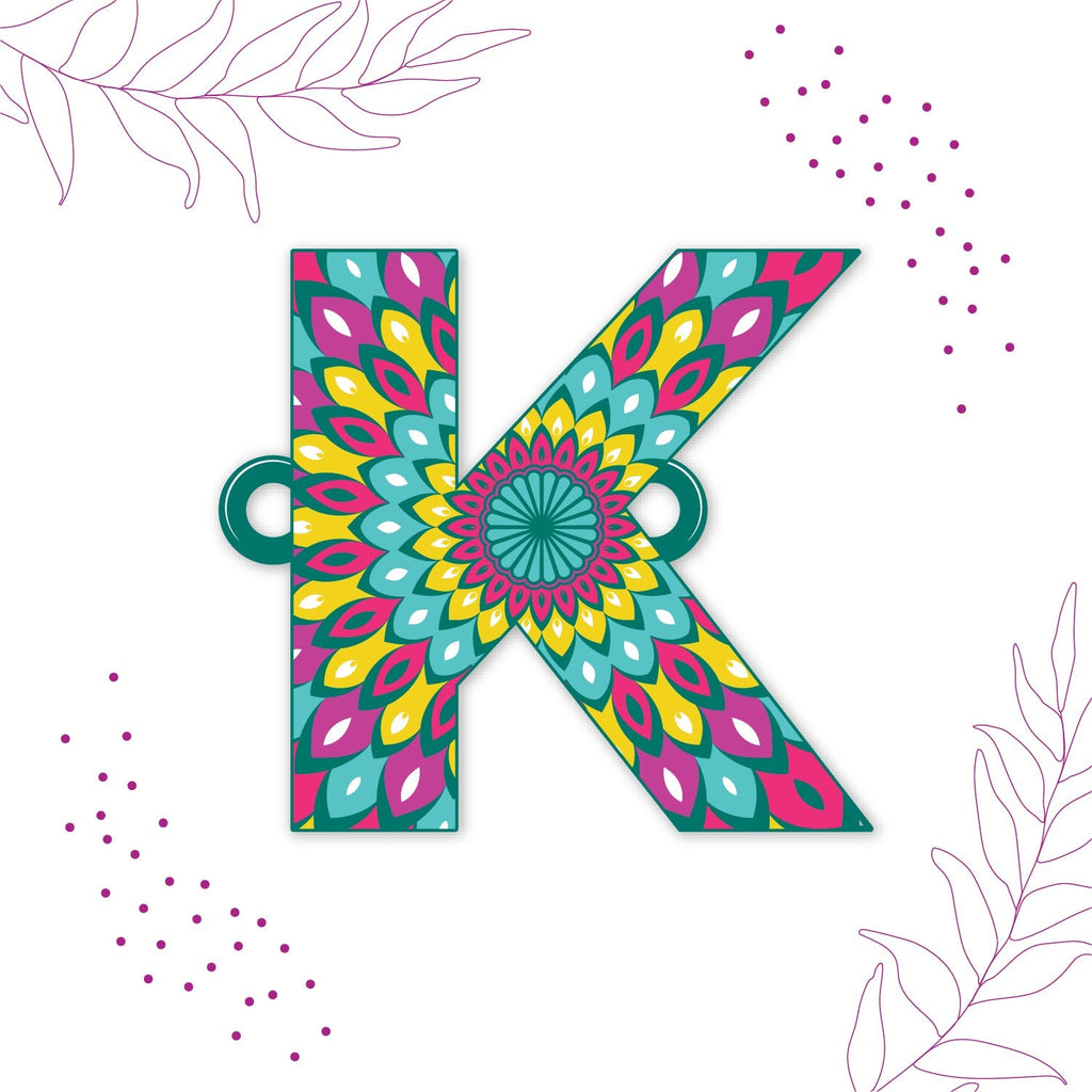 Indianvibez Alphabet K Wooden Rakhi - Kids Rakhi | Grab2Buy