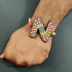 Indianvibez Alphabet N Wooden Rakhi - Kids Rakhi | Grab2Buy