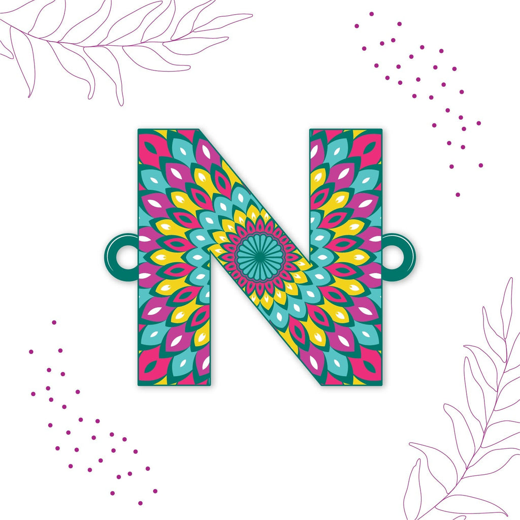 Indianvibez Alphabet N Wooden Rakhi - Kids Rakhi | Grab2Buy