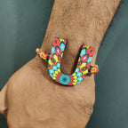 Indianvibez Alphabet U Wooden Rakhi - Kids Rakhi | Grab2Buy