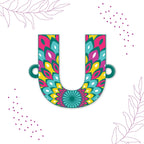 Indianvibez Alphabet U Wooden Rakhi - Kids Rakhi | Grab2Buy