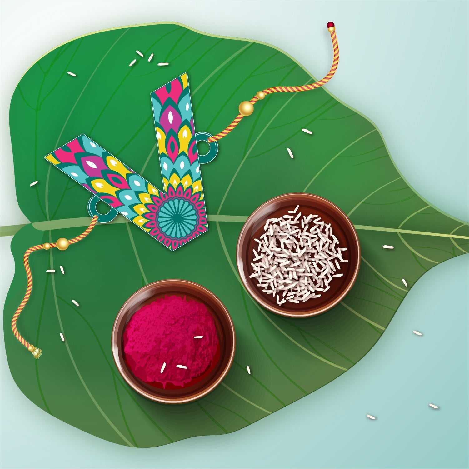 Indianvibez Alphabet V Wooden Rakhi - Kids Rakhi | Grab2Buy