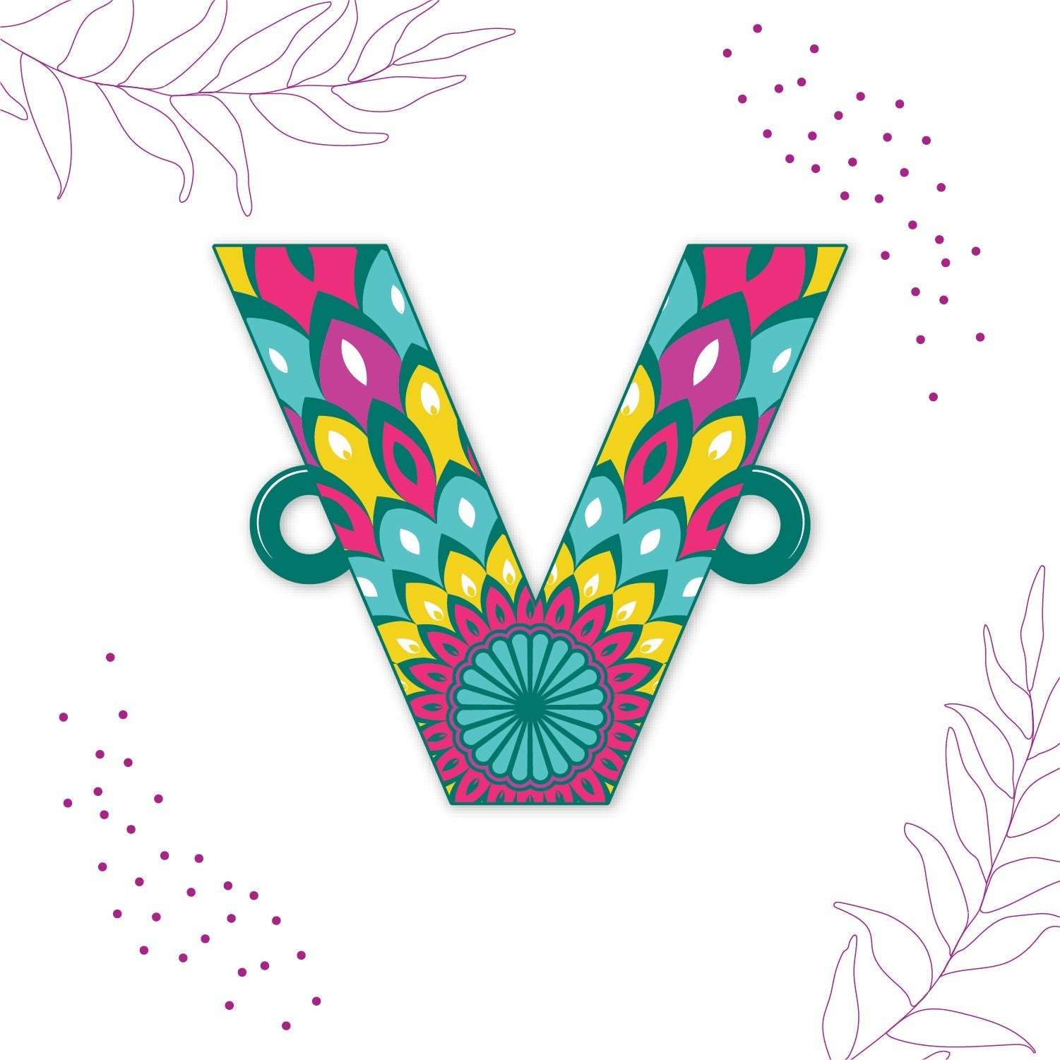 Indianvibez Alphabet V Wooden Rakhi - Kids Rakhi | Grab2Buy