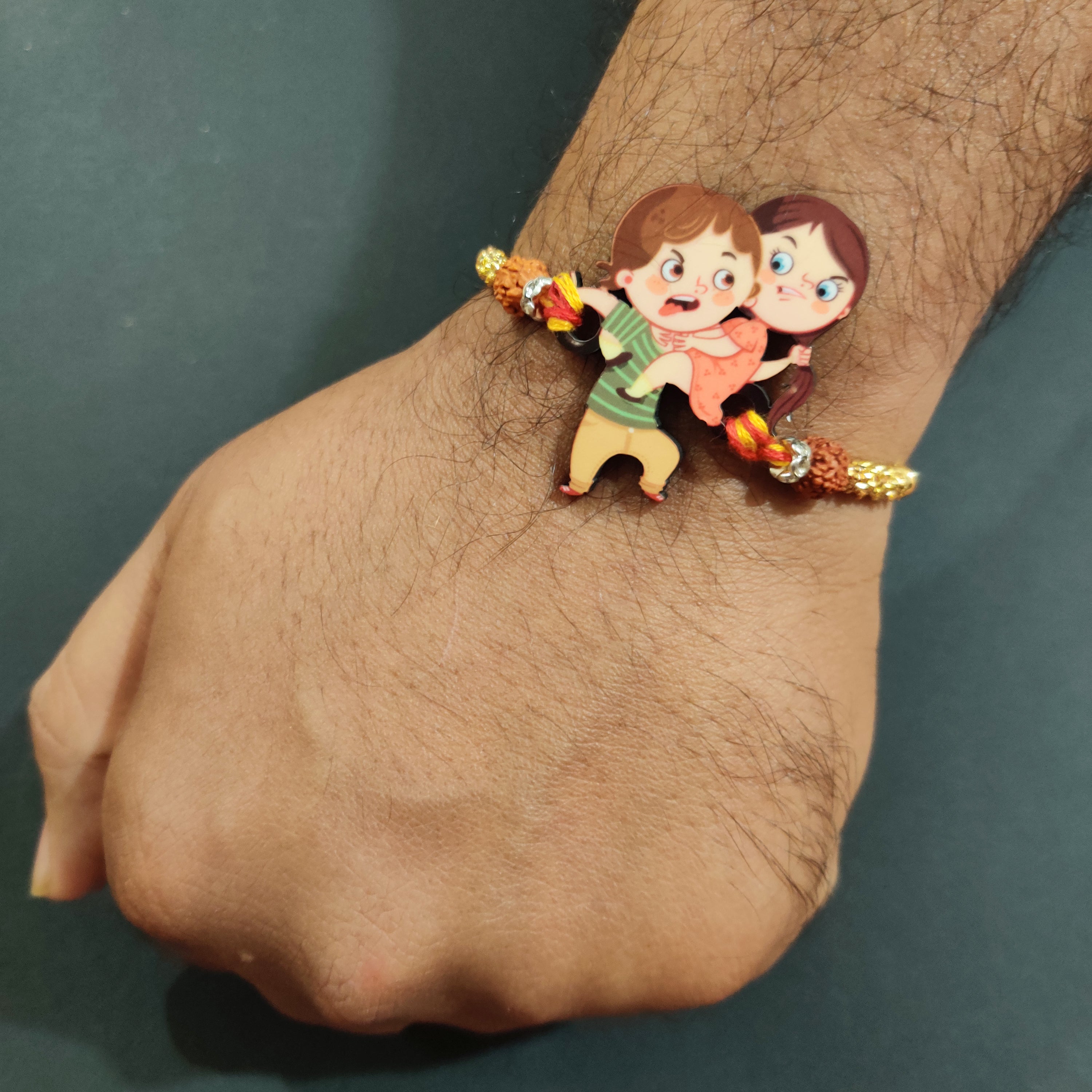 Indianvibez Annoying Brother Wooden Rakhi with Rudraksha, Funny & Quirky Rakhi for Bhaiya, Shop India - Kids Rakhi | Grab2Buy