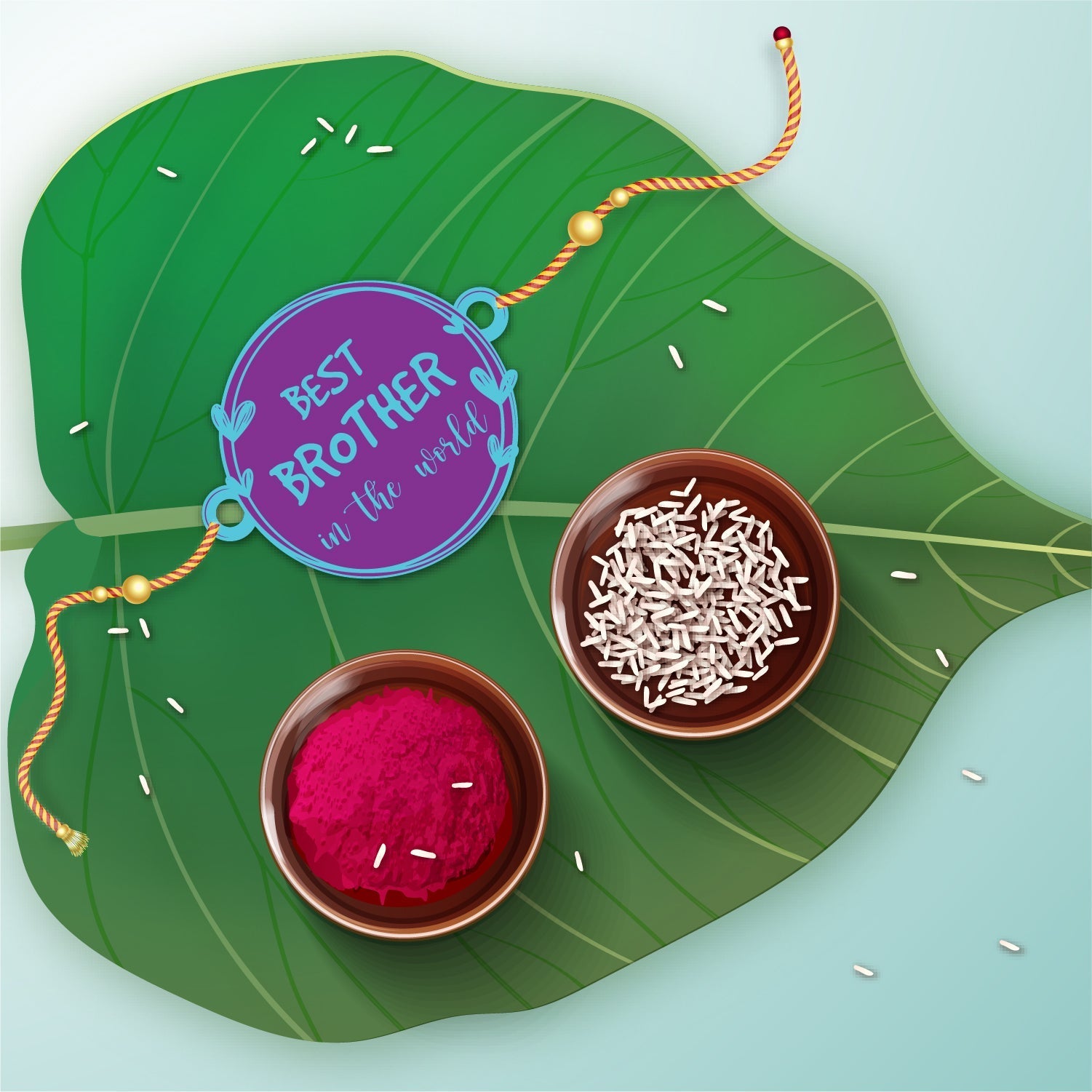Indianvibez Best Brother in the World Wooden Rakhi with Rudraksha Thread| Rakhi for Bhaiya, Shop India - Kids Rakhi | Grab2Buy