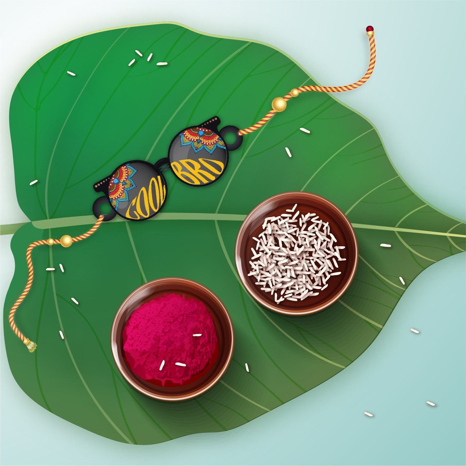 Indianvibez Cool Bro Wooden Rakhi with Rudraksha, Trendy Rakhi for Brother, Shop India - Kids Rakhi | Grab2Buy