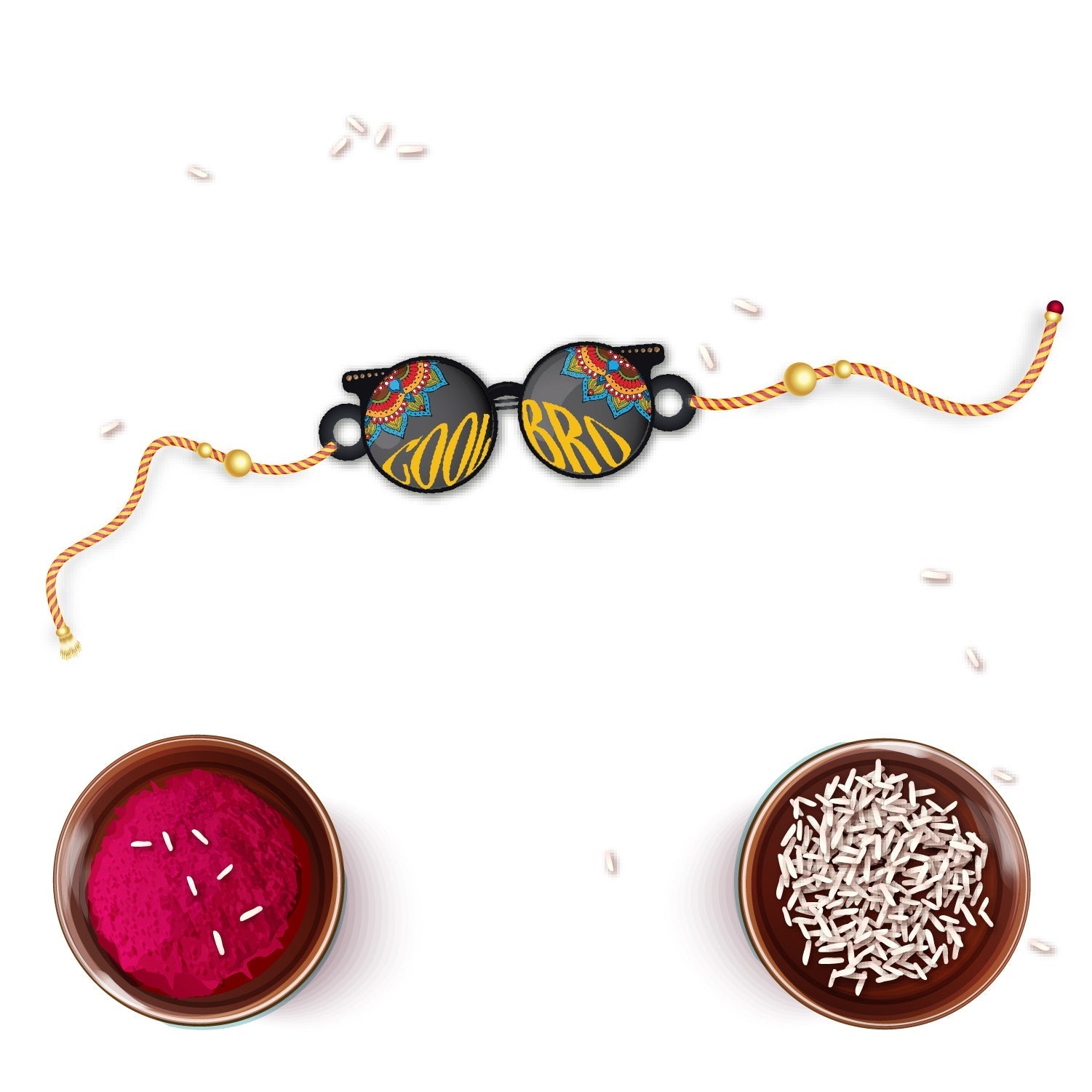 Indianvibez Cool Bro Wooden Rakhi with Rudraksha, Trendy Rakhi for Brother, Shop India - Kids Rakhi | Grab2Buy