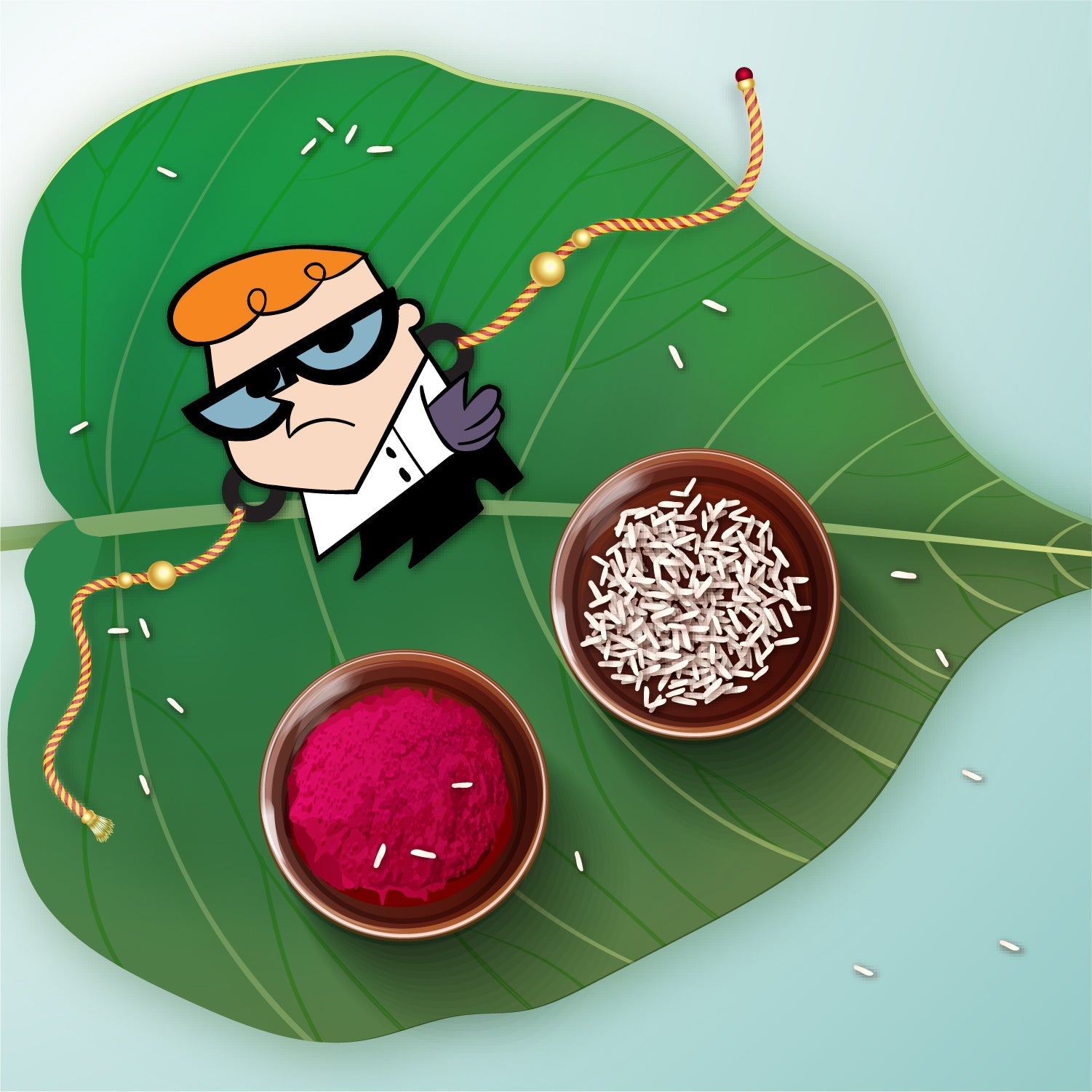 Indianvibez Dexter Wooden Rakhi with Rudraksha, Cartoon Rakhi for Bro, Shop India - Kids Rakhi | Grab2Buy