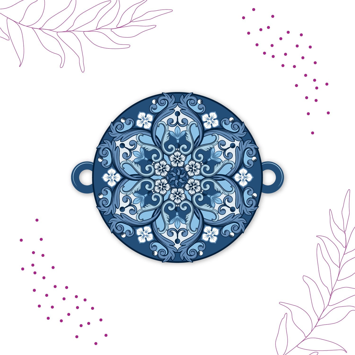 Indianvibez Ethnic Mandala Wooden Rakhi with Rudraksha, Divine Rakhi for Brother| - Kids Rakhi | Grab2Buy