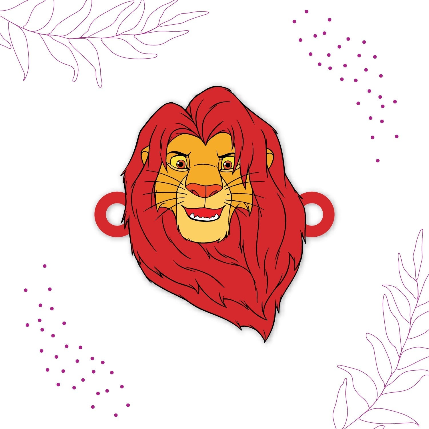 Indianvibez Mufasa Wooden Rakhi with Rudraksha, Lion King Rakhi for Brother, Shop India - Kids Rakhi | Grab2Buy