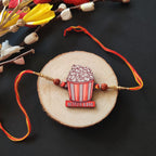 Indianvibez Netflix & Bro Wooden Rakhi with Rudraksha, Chill Bhai Rakhi, Shop India - Kids Rakhi | Grab2Buy