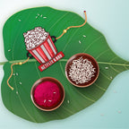 Indianvibez Netflix & Bro Wooden Rakhi with Rudraksha, Chill Bhai Rakhi, Shop India - Kids Rakhi | Grab2Buy