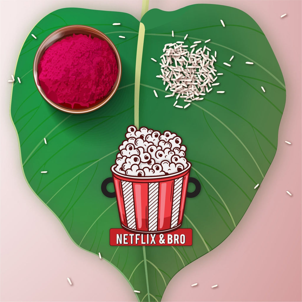 Indianvibez Netflix & Bro Wooden Rakhi with Rudraksha, Chill Bhai Rakhi, Shop India - Kids Rakhi | Grab2Buy