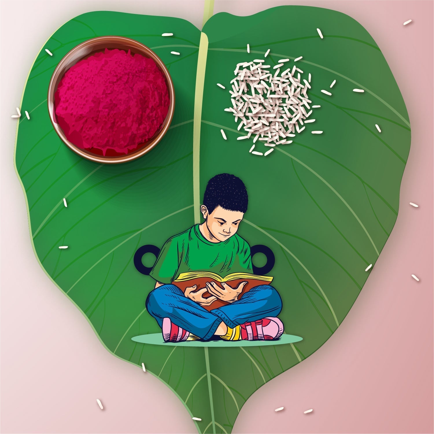 Indianvibez Padhaku Bhai Wooden Rakhi, Rudraksha Rakhi for Brother - Kids Rakhi | Grab2Buy