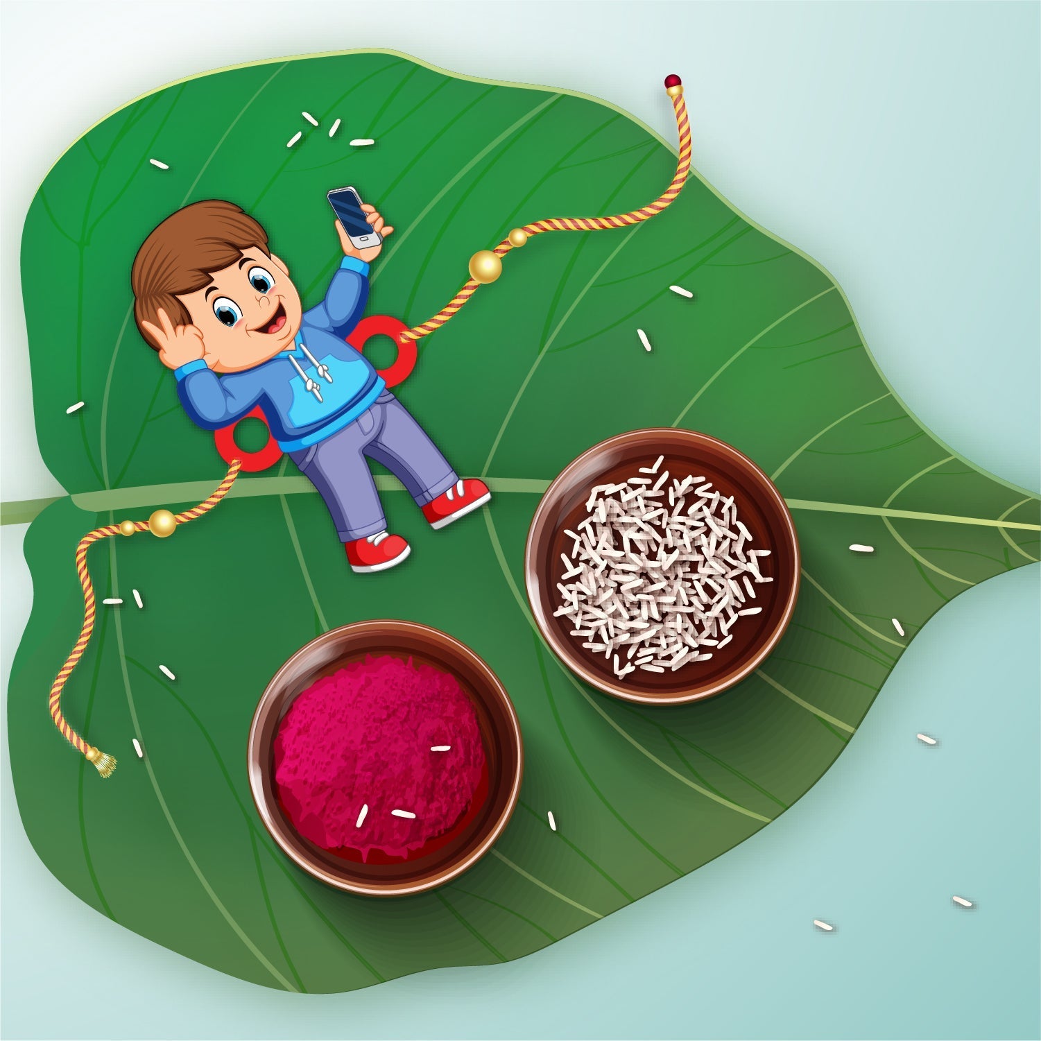Indianvibez Selfie Wala Bhai Rakhi, Wooden Rakhi for Brother - Kids Rakhi | Grab2Buy