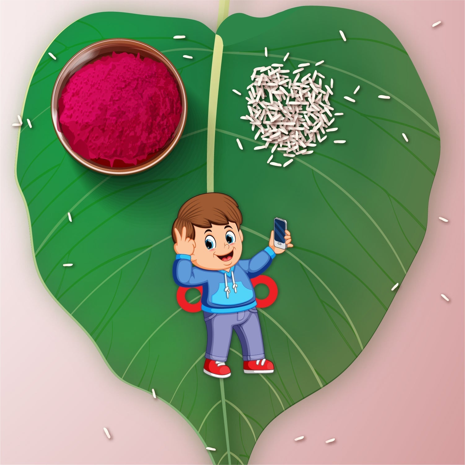Indianvibez Selfie Wala Bhai Rakhi, Wooden Rakhi for Brother - Kids Rakhi | Grab2Buy