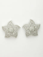 NVR Wome's Silver-Plated AD- Studded Star-Shaped Contemporary Stud Earrings | Grab2Buy