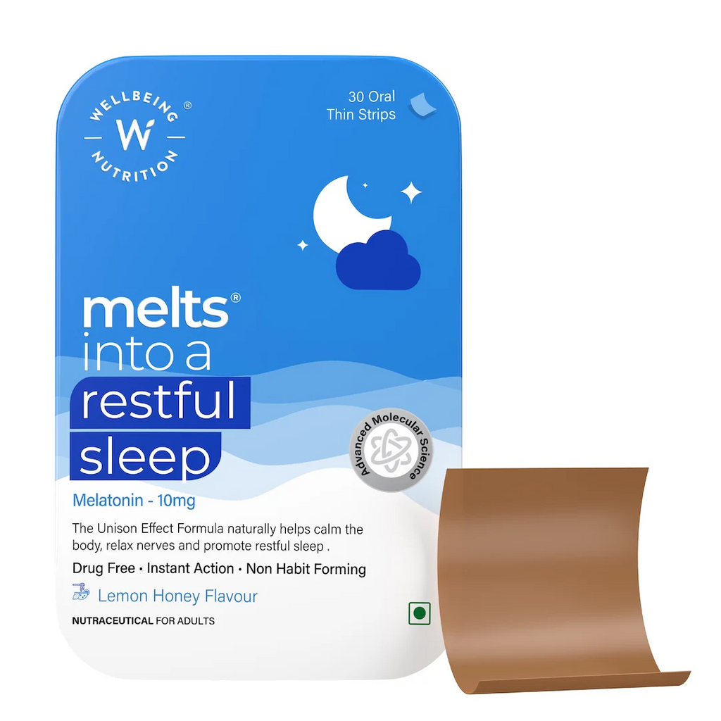 Wellbeing Nutrition Melts Restful Sleep Oral Strips | Chamomile Lavender, 30 Strips