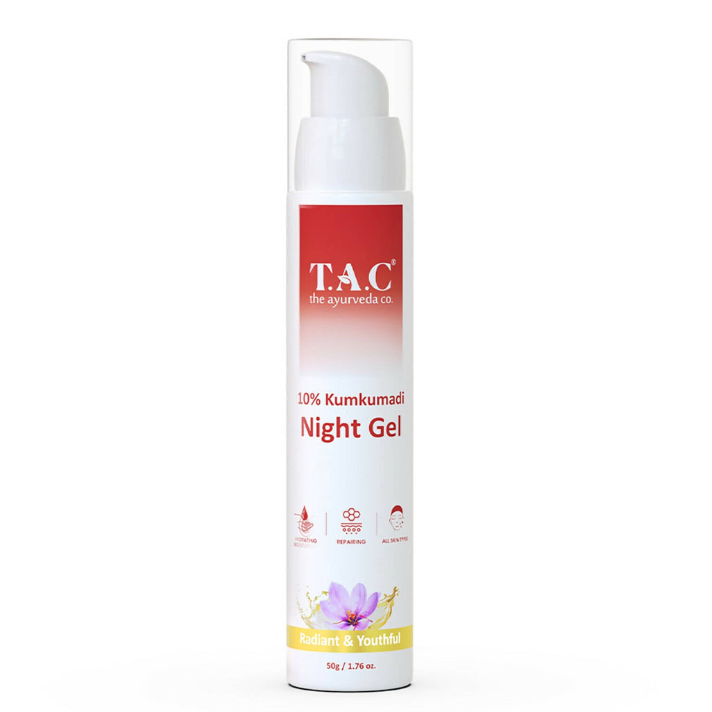 TAC - The Ayurveda Co. 10% Kumkumadi Night Gel for Glowing Skin | Grab2Buy
