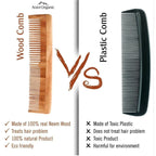 Aravi Organic Neem Wood Comb Fine and Wide Tooth