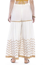 Mominos Fashion Latest Cotton Off White Gota Print Sharara For Girls | Grab2Buy