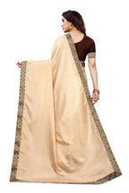 Vamika Cream Dola Silk Border Saree (Kirti Cream) | Grab2Buy