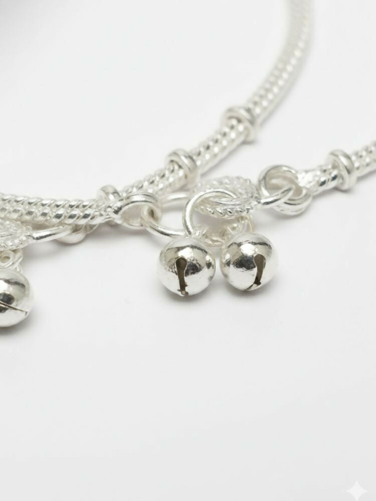NVR Women Set of 2 Silver Plated Anklet | Grab2Buy
