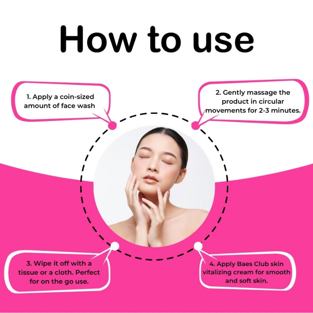 Baes Club Waterless Face Wash Formalized to Remove Pollution PM | Grab2Buy