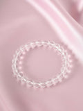 NVR White Crystal Beaded Bracelet for Men & Women | Grab2Buy
