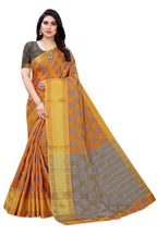 Vamika Mustard Jari Work Cotton Silk Saree (RIDHIMA MUSTARD) | Grab2Buy
