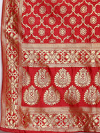 Myshka Women's Red Silk Print Casual Dupatta | Grab2Buy