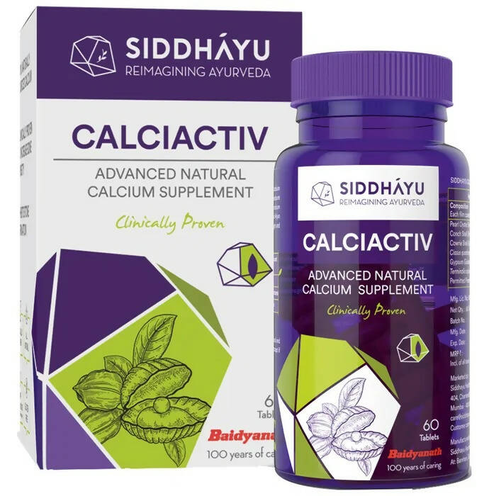 Siddhayu Ayurveda Calciactiv Advanced Natural Calcium Supplement Tablet | Grab2Buy