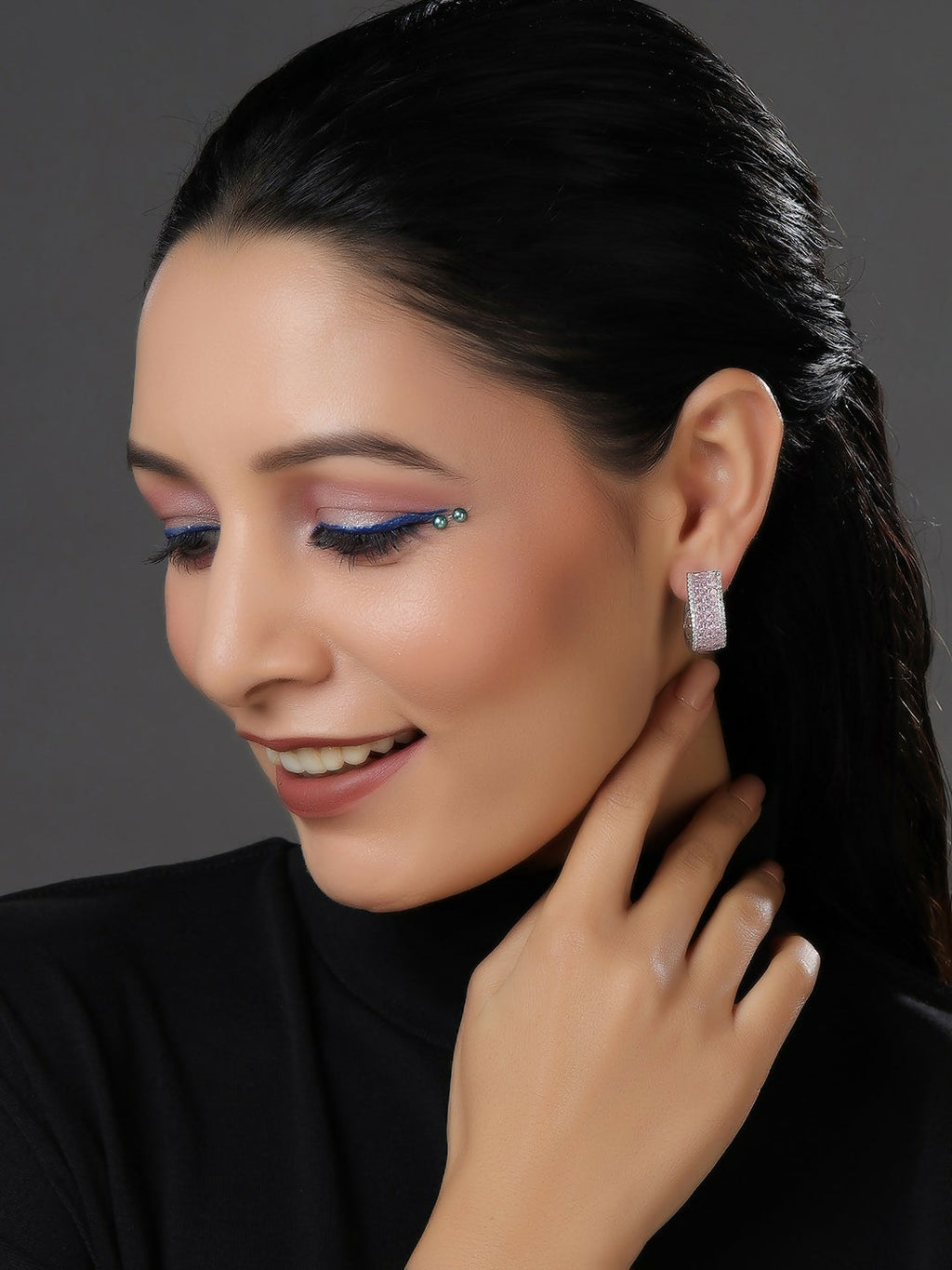 Pink Hoops Earrings- Ruby Raang | Grab2Buy