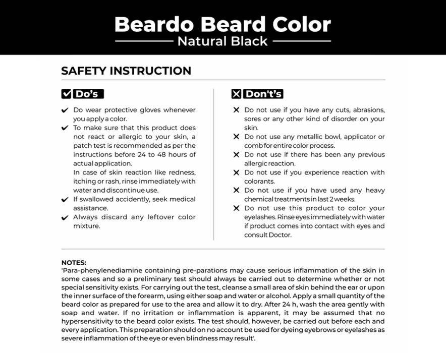 Beardo Beard Color for Men - Natural Black | Grab2Buy
