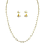J Pearls 1 Line Oval Pearl Necklace - Real Pearl Jewelry | Grab2Buy