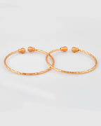VOJ Stainless Steel Gold-Polished Bangle Set (Pack of 2) | Grab2Buy