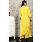 Vamika Yellow Embroidery Rayon Party And Casual Wear Kurta Set | Grab2Buy