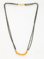 NVR Women's Set of 5 Gold-Polished CZ Stone-Studded & Beaded Mangalsutra