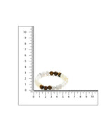 Clear Quartz and Tiger Eye Multicoloured Cyrstal Beads bracelet - Ruby Raang