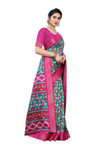 Vamika Rama Green Linen Jari Border Saree (JANKI RAMA) | Grab2Buy
