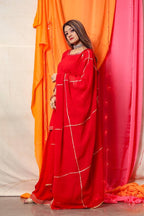 Cheera Red Kurta Palazzo Dupatta set | Grab2Buy