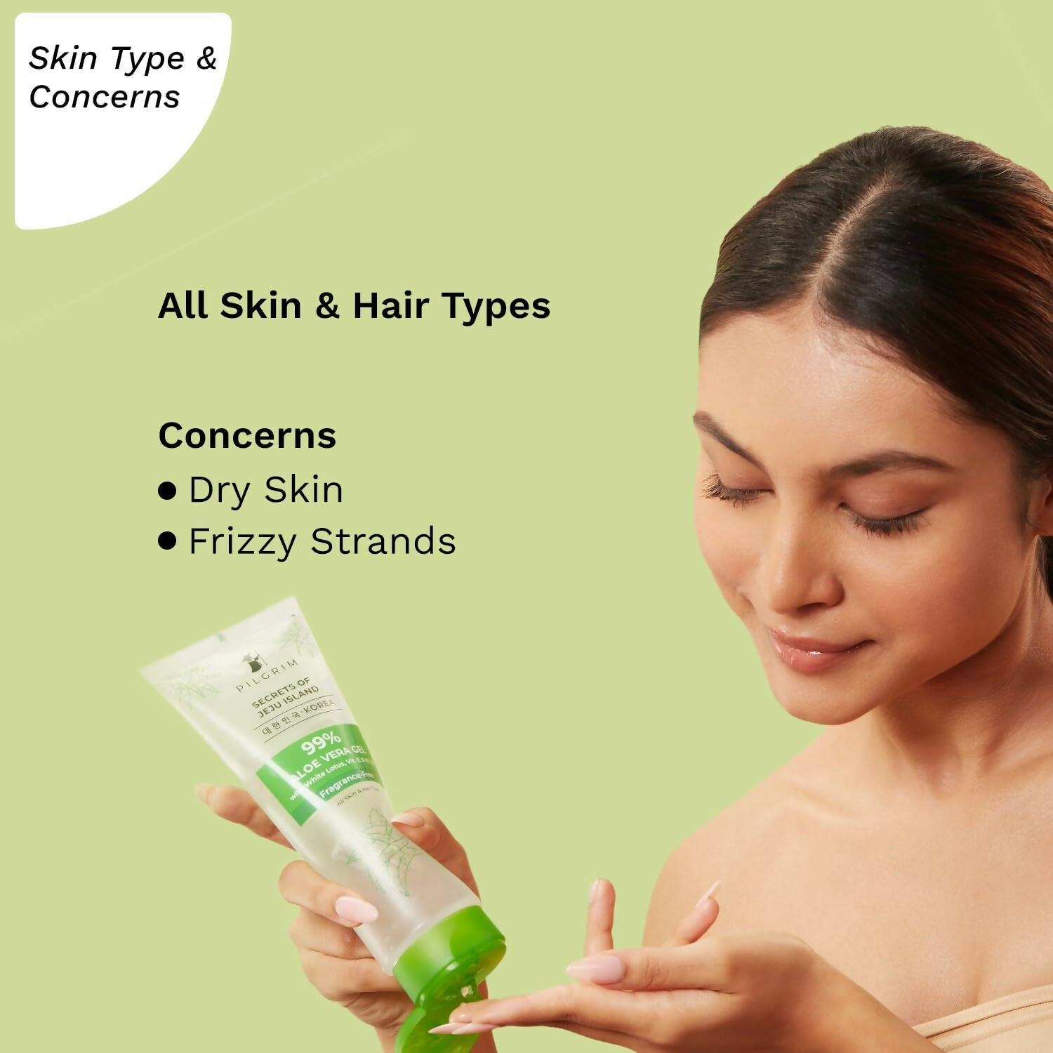 Pilgrim Korean 99% Pure Aloe Vera Gel with Vitamin E & Vitamin B5, Hydrates & Soothes Skin - Korean Skin Care | Grab2Buy