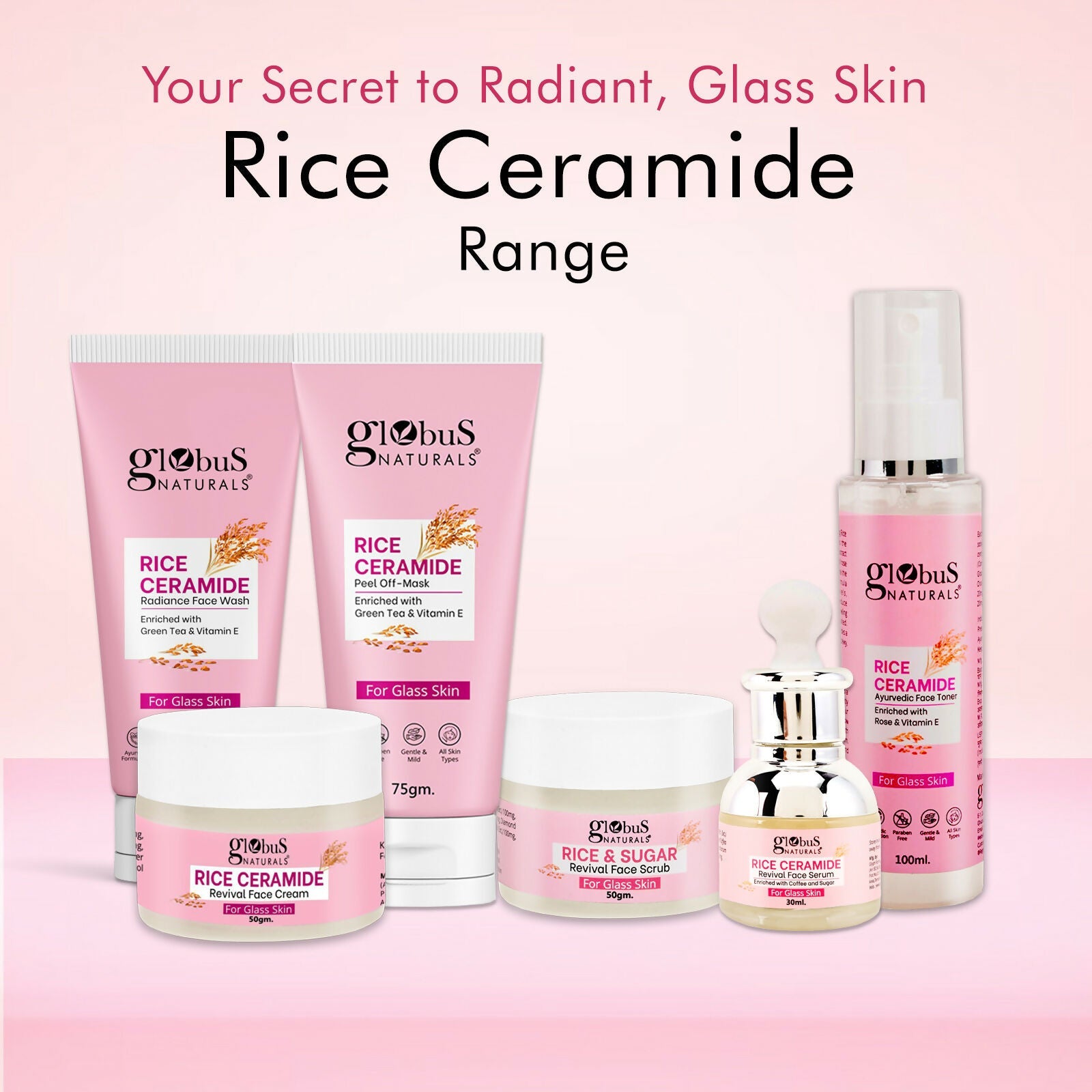 Globus Naturals Rice Ceramide Peel Off Mask, For Korean Glass Skin | Grab2Buy