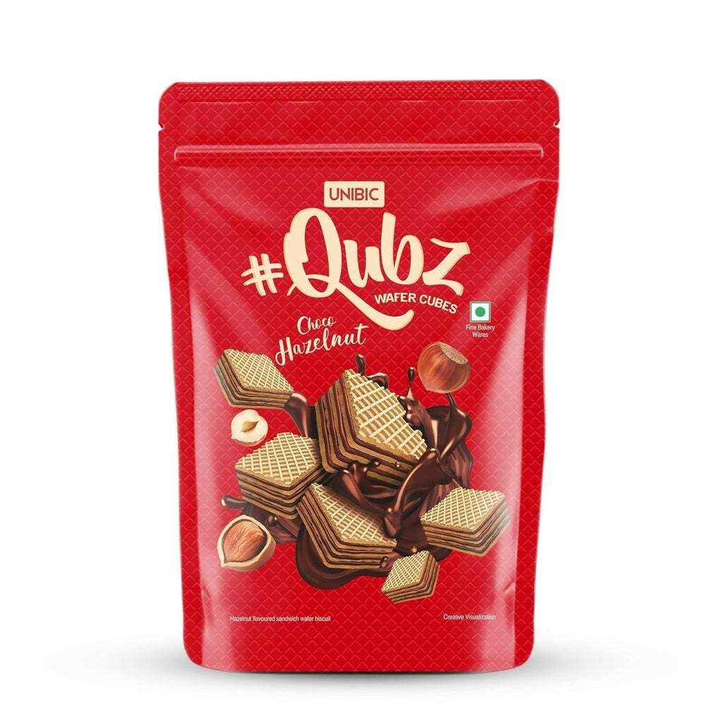 Unibic Qubz Wafer Biscuits Hazelnut Flavour | Grab2Buy