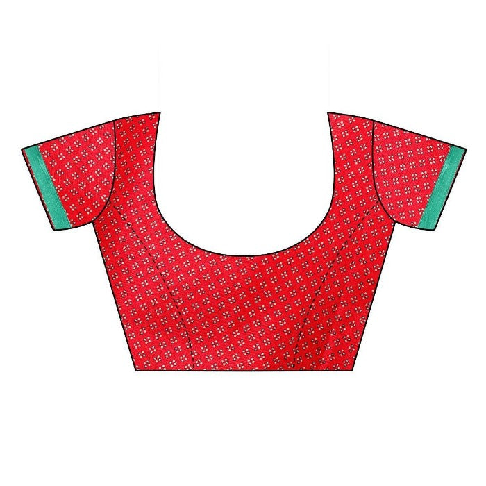 Vamika Red Mirror Work With Jhalar Khadi Silk Saree (AASHI RED) | Grab2Buy