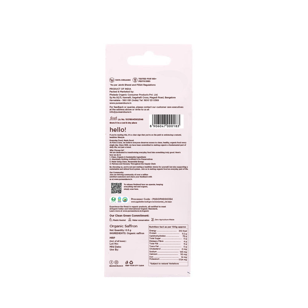 Pure & Sure Organic Saffron | Grab2Buy