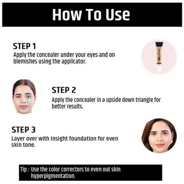 Insight Cosmetics Hd Concealer - Natural Finish, Water-Resistant - Golden Sand | Grab2Buy