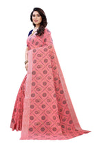Vamika Peach Linen Jari Border Saree (CHARVI PEACH) | Grab2Buy